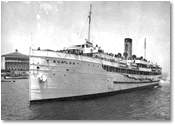 S.S. Catalina with Casino in background, c. 1930s