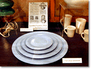 Catalina Island pottery - blue dinnerware in rope design (plates), c. 1930s
