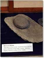Steatite mano and metate