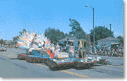 Float in Lakewood Pan American Festival parade, c. 1970