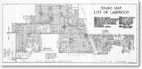 Zoning map showing City of Lakewood zoning districts, 1971