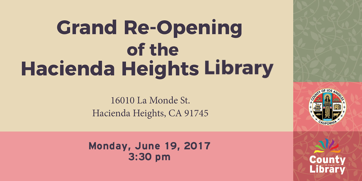 Hacienda Heights Grand Re-Opening Banner
