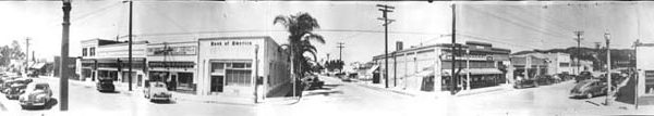 Panoramic view of downtown La Puente