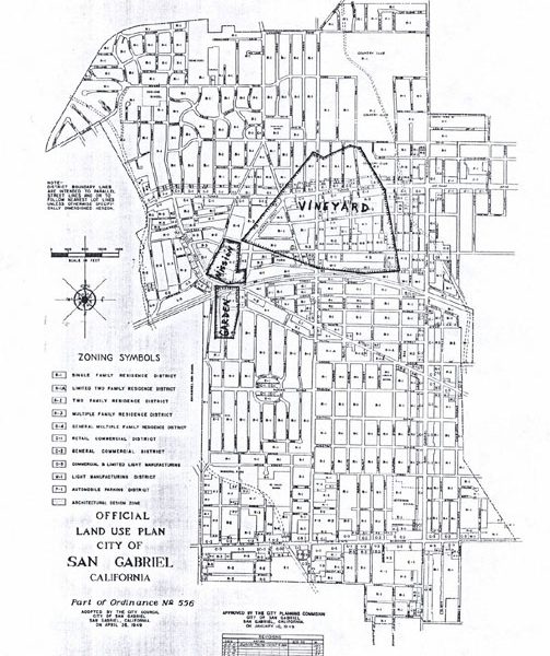 Map showing the official land use
